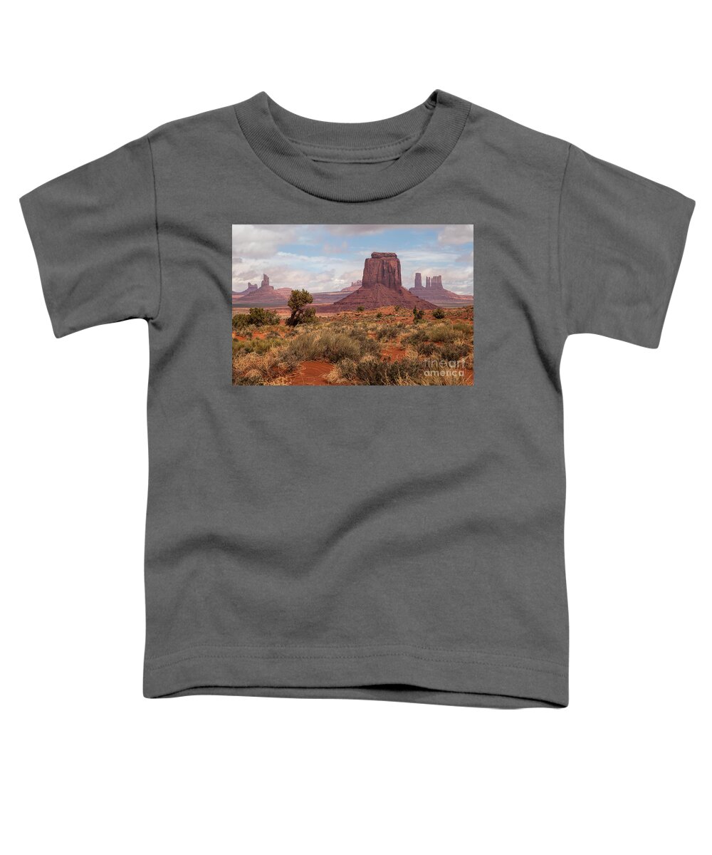 Red Rocks Toddler T-Shirt featuring the photograph The Valley Floor by Jim Garrison