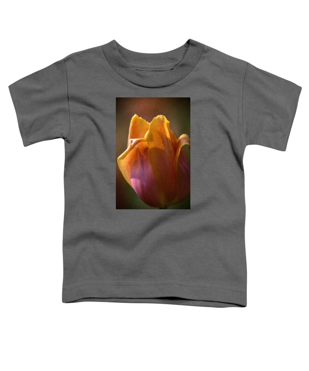 Tulip Toddler T-Shirt featuring the painting Tulip #1 by Prince Andre Faubert