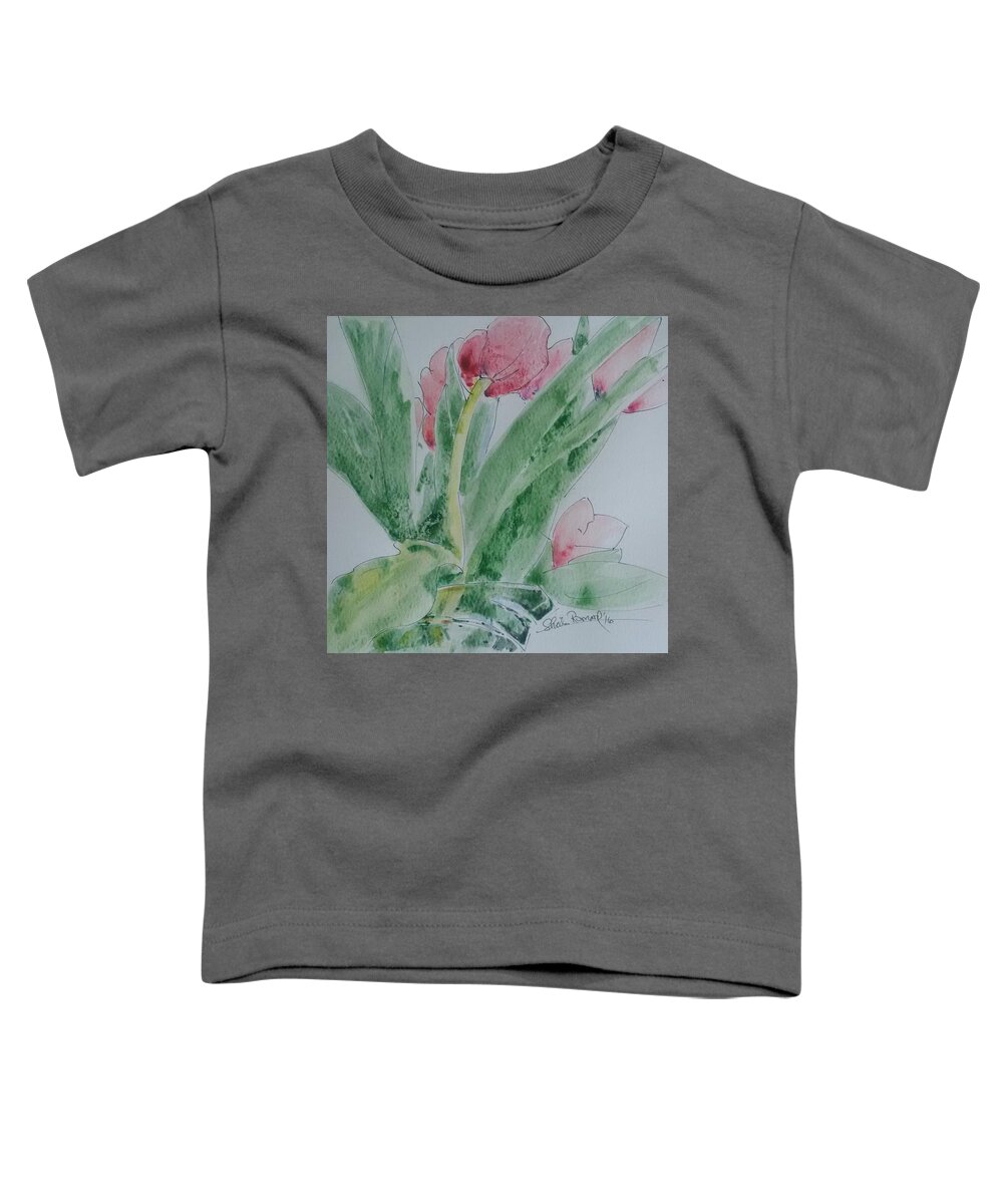 Tulips Toddler T-Shirt featuring the painting Tulips by Sheila Romard