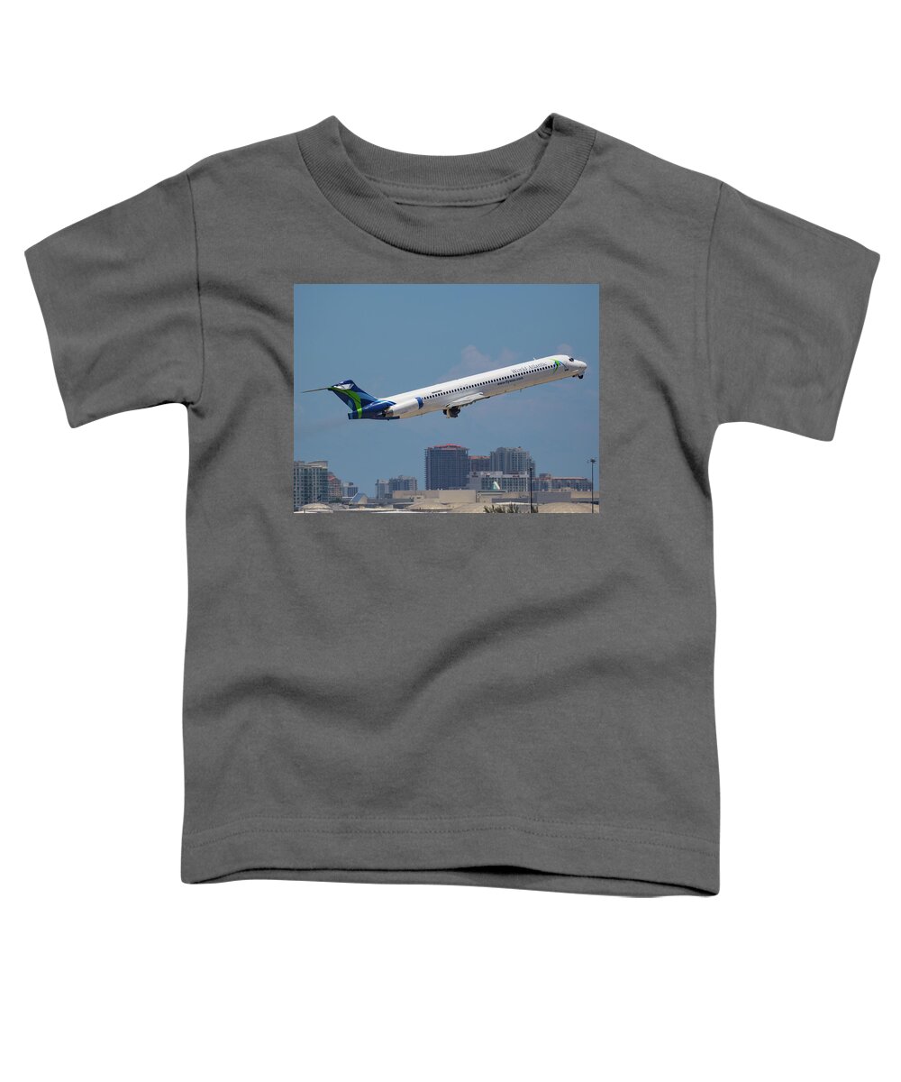 World Atlantic Toddler T-Shirt featuring the photograph World Atlantic Airways #1 by Dart Humeston