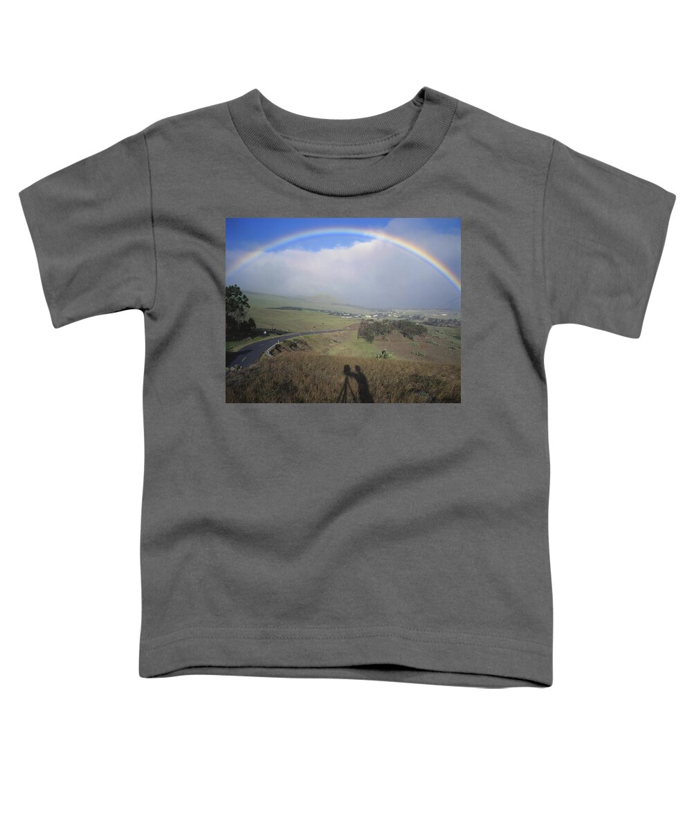 100860 Toddler T-Shirt featuring the photograph 100860 Rainbow in Hawaii by Ed Cooper Photography