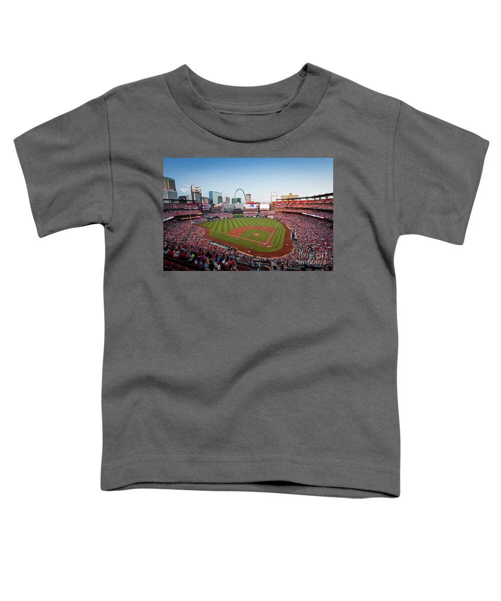 Busch Toddler T-Shirt featuring the photograph 1359 Busch Stadium by Steve Sturgill