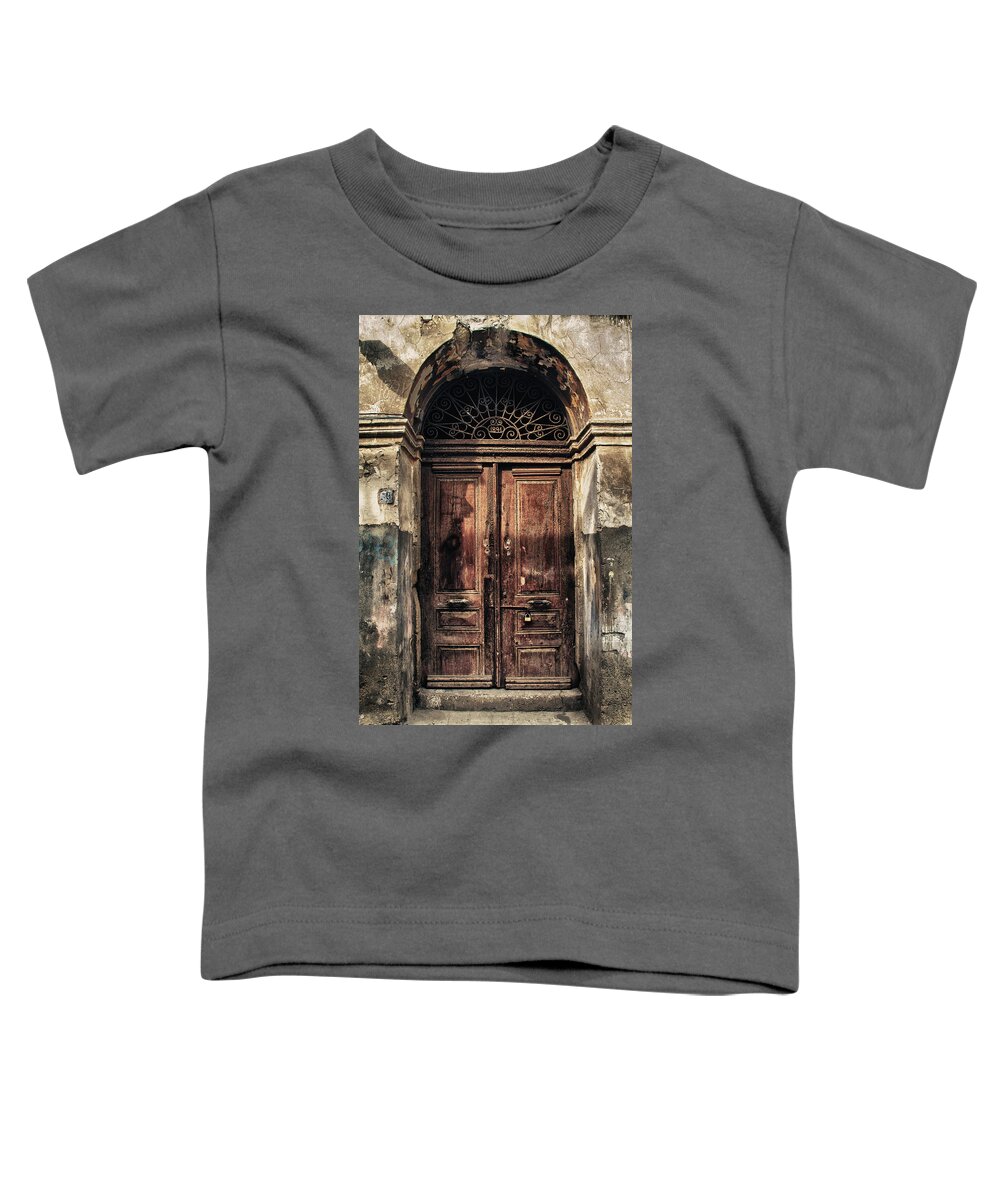 Ancient Toddler T-Shirt featuring the photograph 1891 Door Cyprus by Stelios Kleanthous