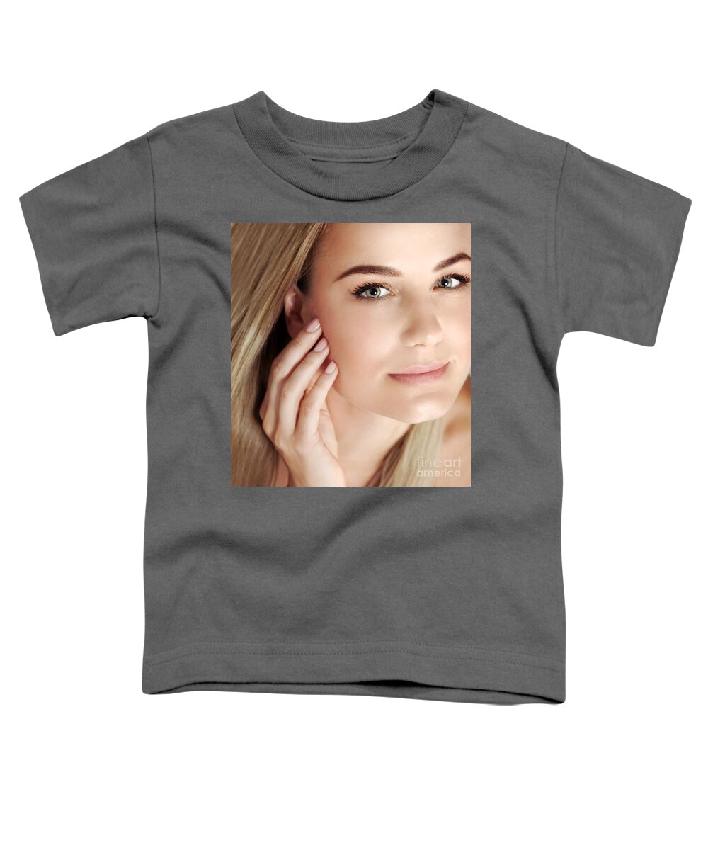 Adult Toddler T-Shirt featuring the photograph Beautiful woman portrait #19 by Anna Om