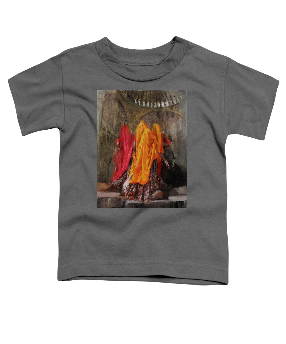 Women Toddler T-Shirt featuring the painting 19 pakistan folk B by Maryam Mughal