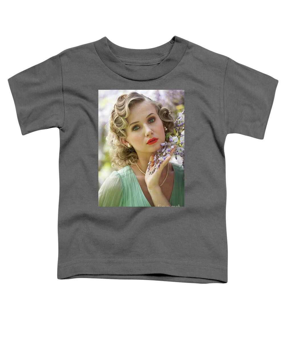 1920s Toddler T-Shirt featuring the photograph 1930s Woman Portrait by Lee Avison