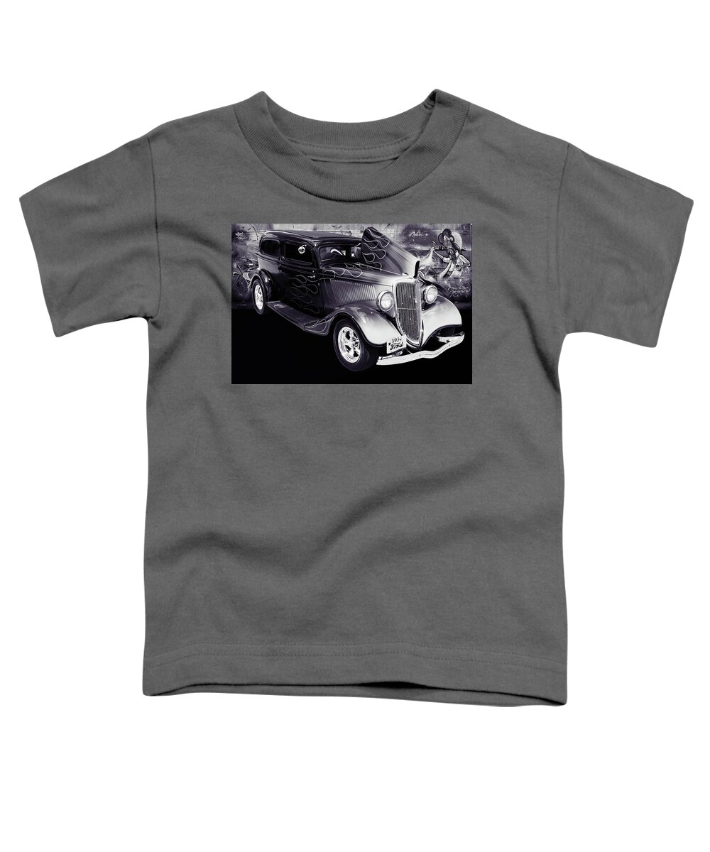 1934 Ford Street Rod Classic Car Toddler T-Shirt featuring the photograph 1934 Ford Street Rod Classic Car 5545.52 by M K Miller