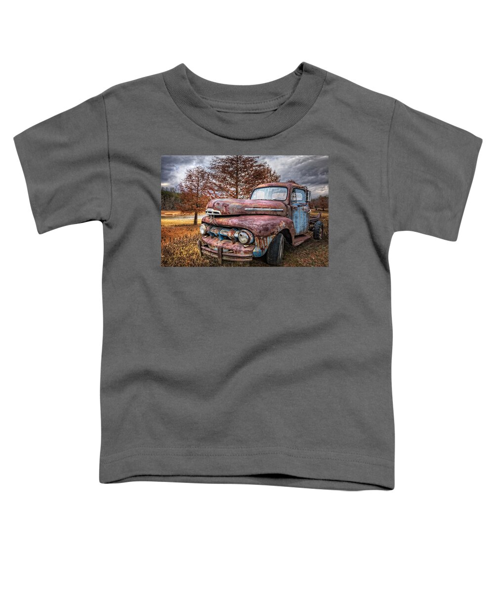 1950s Toddler T-Shirt featuring the photograph 1951 Ford Truck by Debra and Dave Vanderlaan
