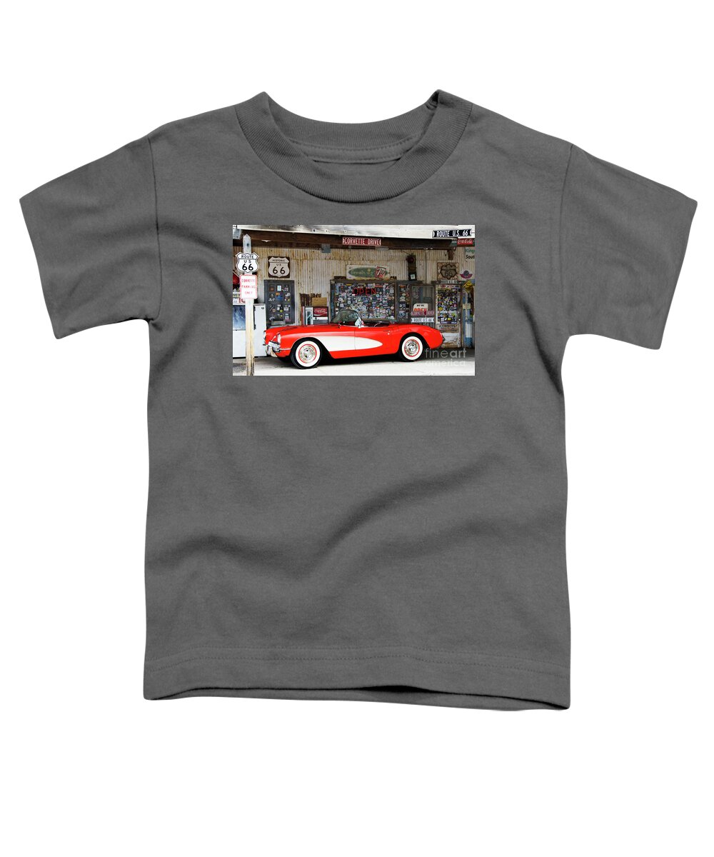 Hackberry Toddler T-Shirt featuring the photograph 1957 Corvette Hackberry Arizona by Bob Christopher