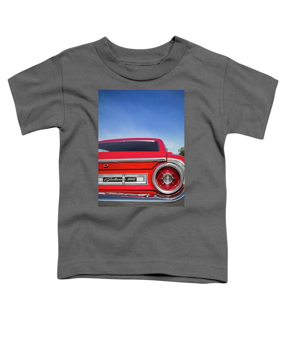 1964 Toddler T-Shirt featuring the photograph 1964 Ford Galaxie 500 Taillight and Emblem by Ron Pate
