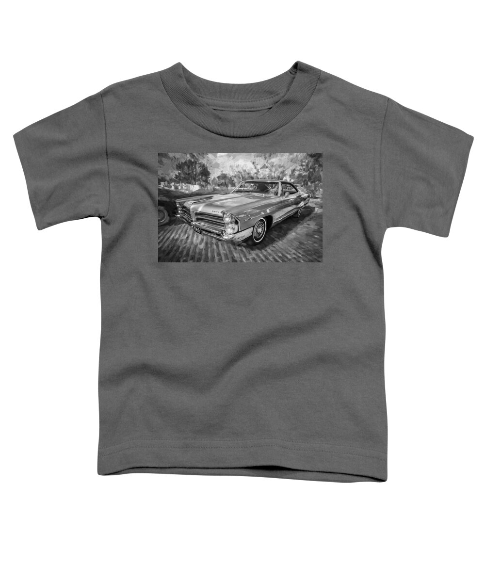 1965 Pontiac Toddler T-Shirt featuring the photograph 1965 Pontiac Catalina Coupe Painted BW by Rich Franco