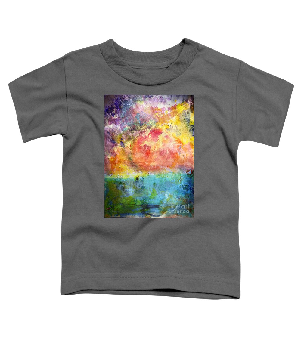Abstract Toddler T-Shirt featuring the painting 1c Abstract Expressionism Digital Painting by Ricardos Creations