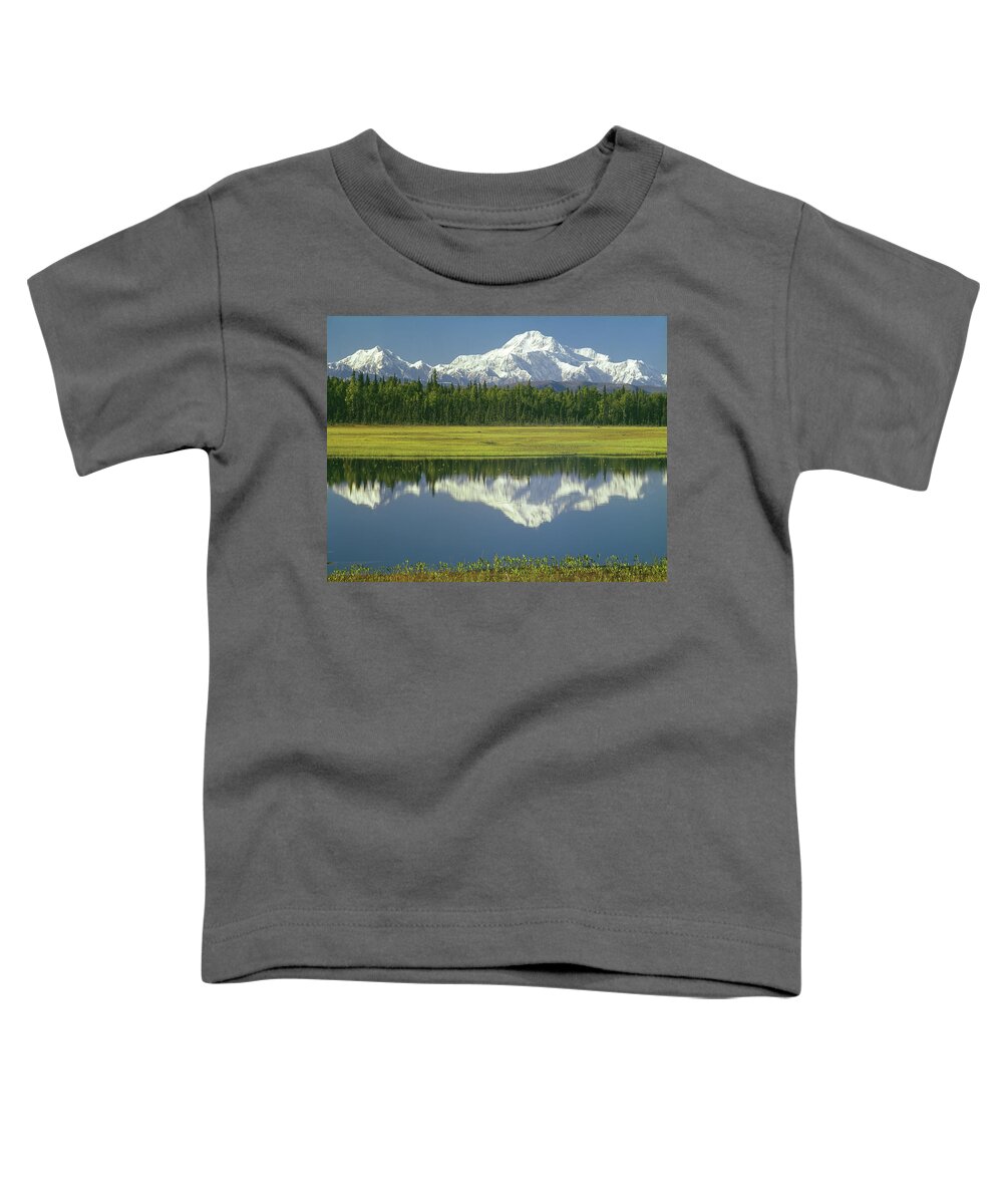 Mt. Hunter Toddler T-Shirt featuring the photograph 1M1325 Mt. Hunter and Mt. Denali by Ed Cooper Photography