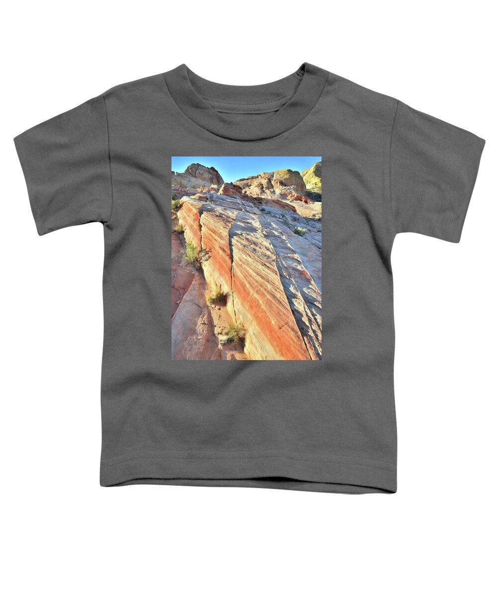 Valley Of Fire State Park Toddler T-Shirt featuring the photograph Colorful Wave of Sandstone in Valley of Fire #3 by Ray Mathis