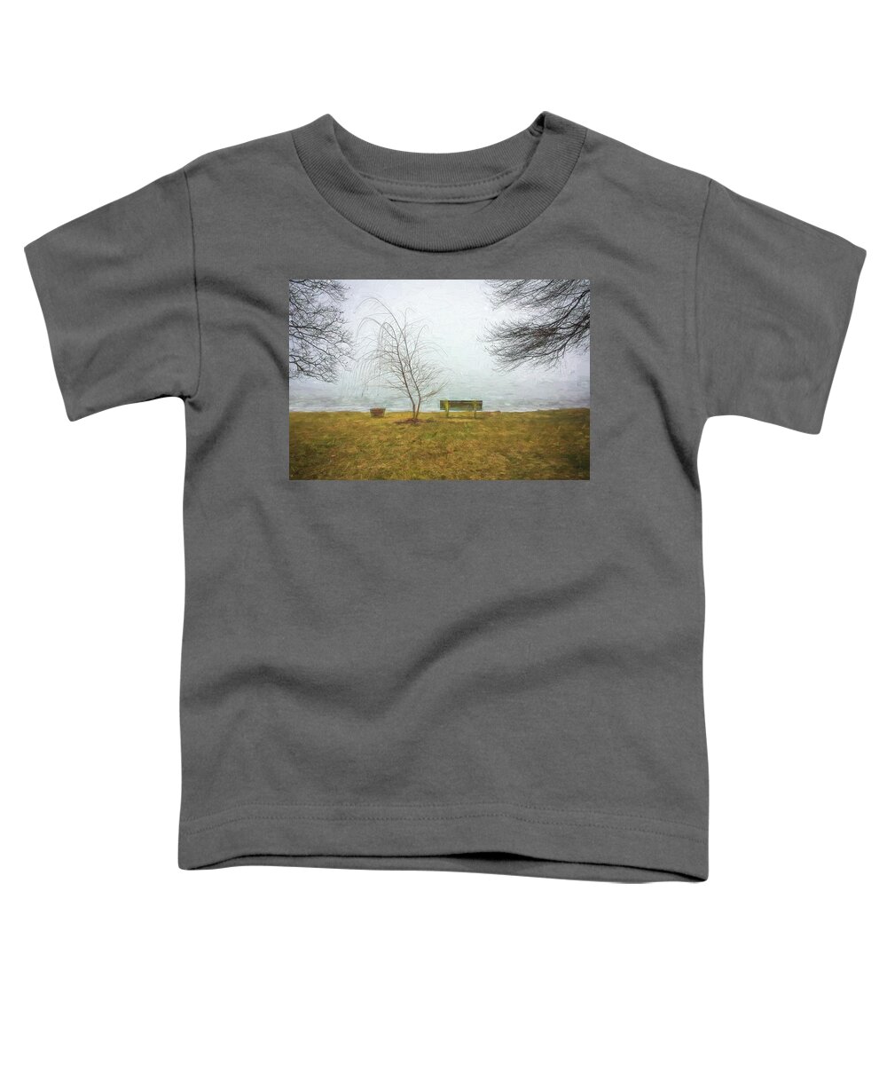 Green Pond Toddler T-Shirt featuring the photograph Green Pond New Jersey Winter c407 by Rich Franco
