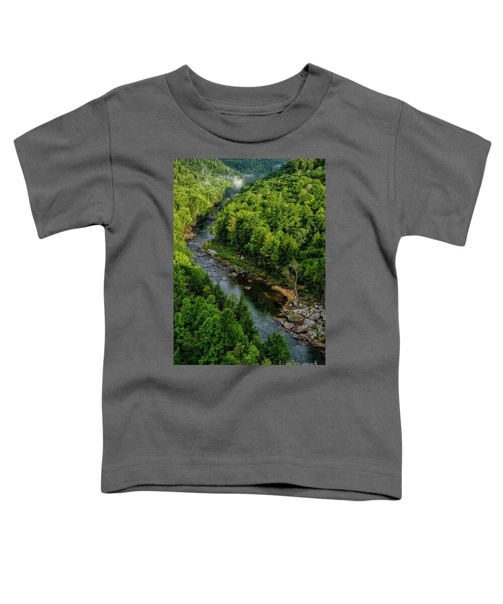 Meadow River Toddler T-Shirt featuring the photograph Meadow River Aerial #2 by Thomas R Fletcher