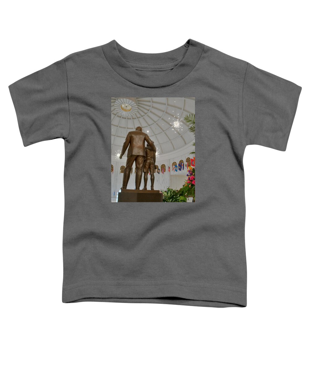 Campus Toddler T-Shirt featuring the photograph Milton Hershey and the boy #2 by Mark Dodd