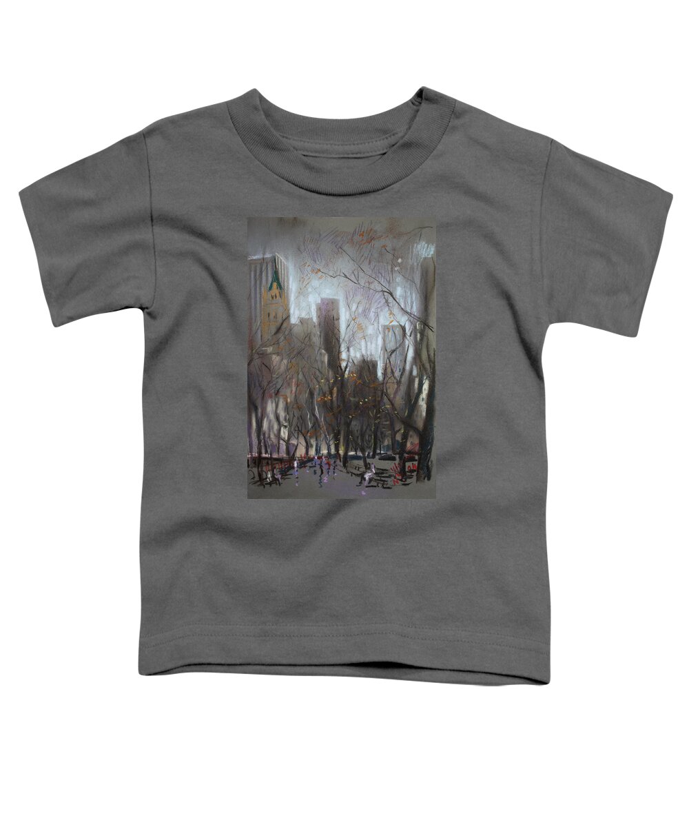 Ny City Toddler T-Shirt featuring the pastel NYC Central Park #2 by Ylli Haruni