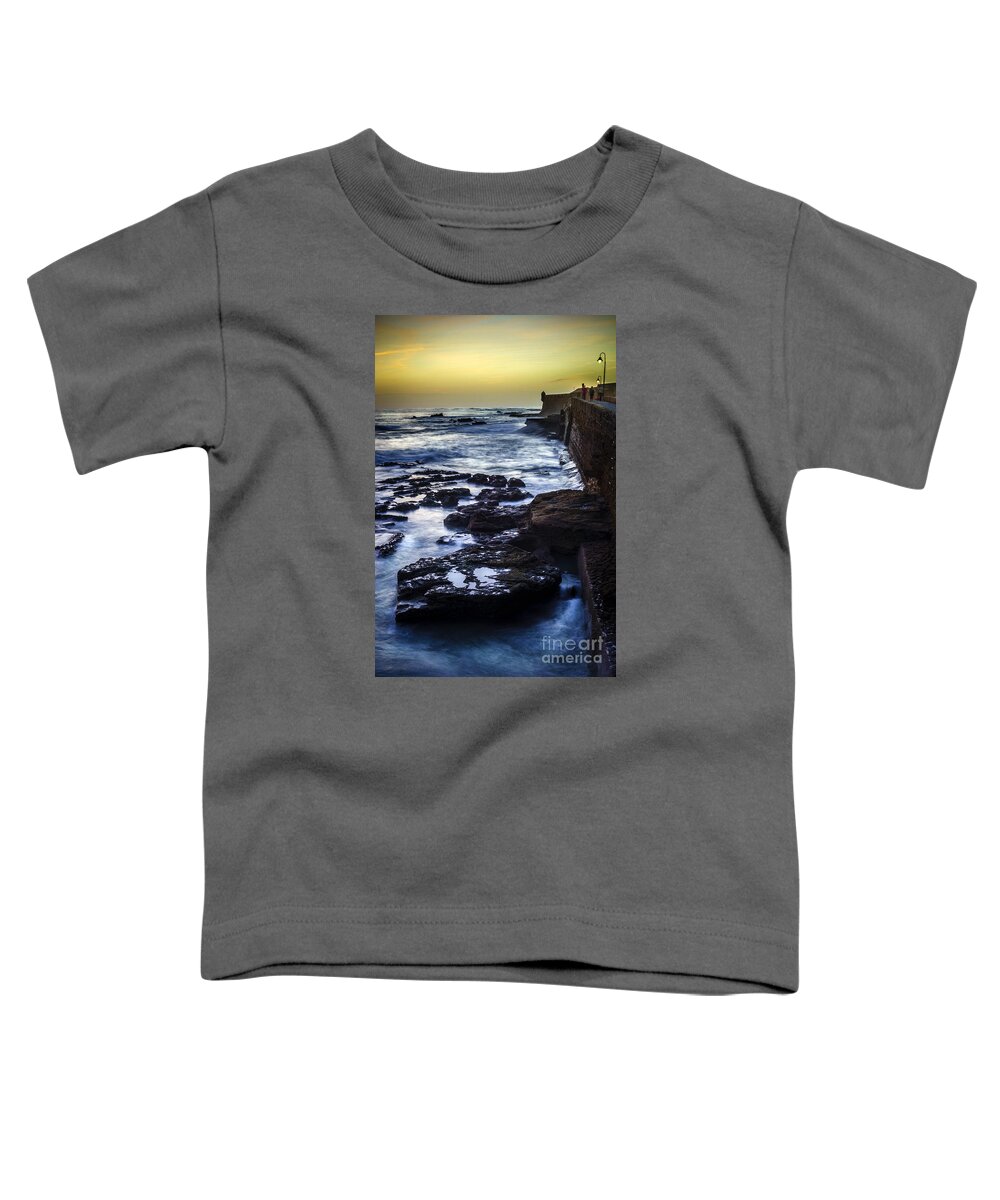 Andalucia Toddler T-Shirt featuring the photograph Walkway To Saint Sebastian Castle Cadiz Spain #2 by Pablo Avanzini