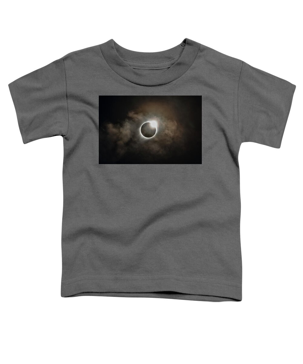 2017 Solar Eclipse Toddler T-Shirt featuring the photograph 2017 Solar Eclipse Exit Ring by Josh Bryant