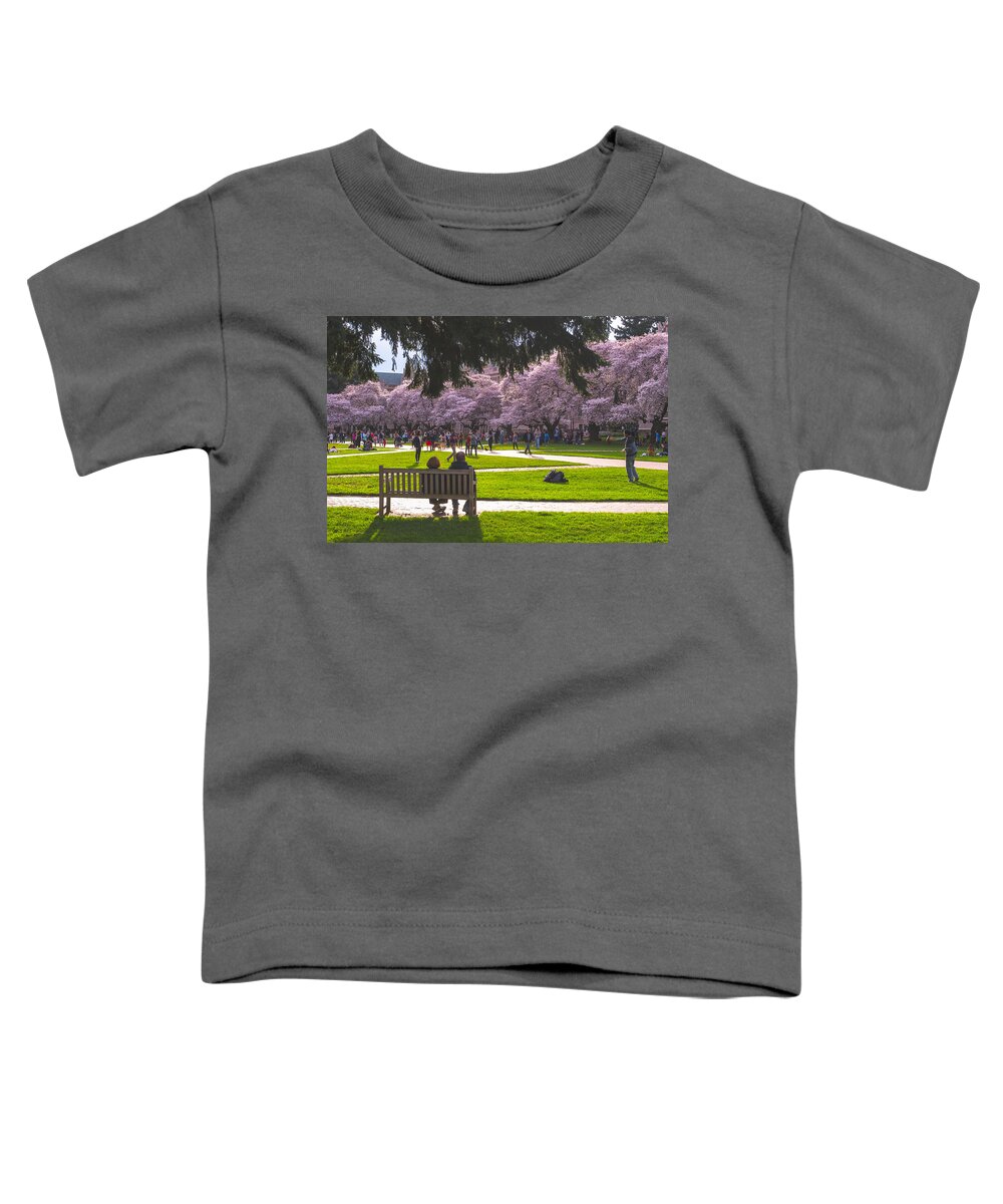 Cherry Blossom Toddler T-Shirt featuring the photograph Cherry Blossom in UW #3 by Hisao Mogi