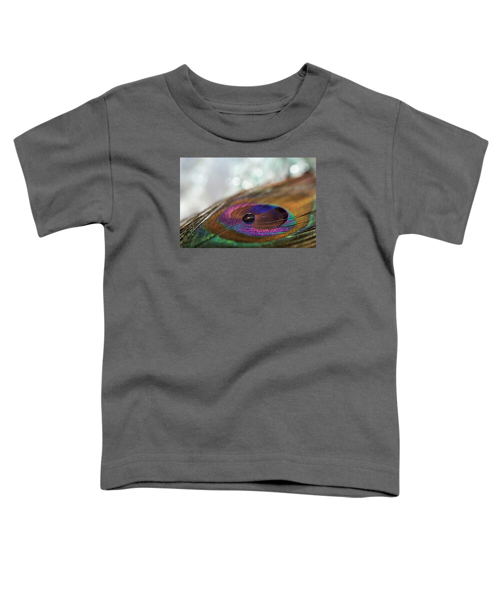 Feather Toddler T-Shirt featuring the photograph Drop of Feather by Lilia D