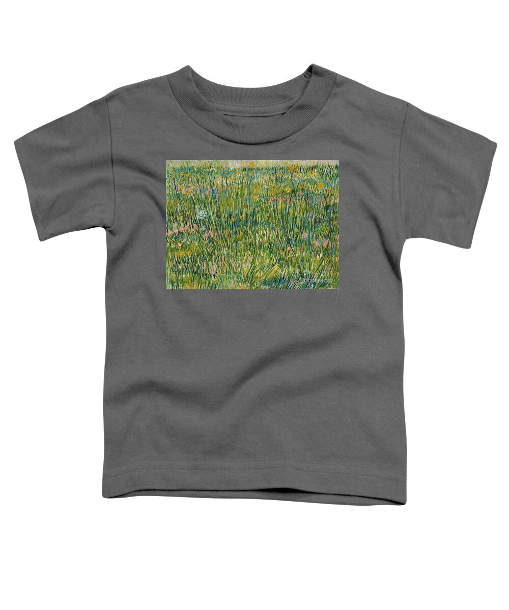 Vincent Van Gogh Toddler T-Shirt featuring the painting Patch of Grass #6 by Vincent van Gogh