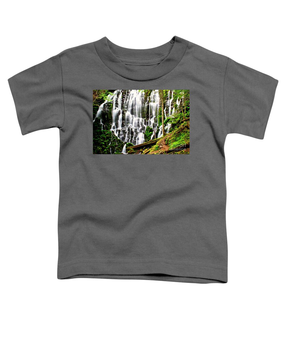 Running Water Toddler T-Shirt featuring the photograph Ramona Falls #3 by Bruce Block