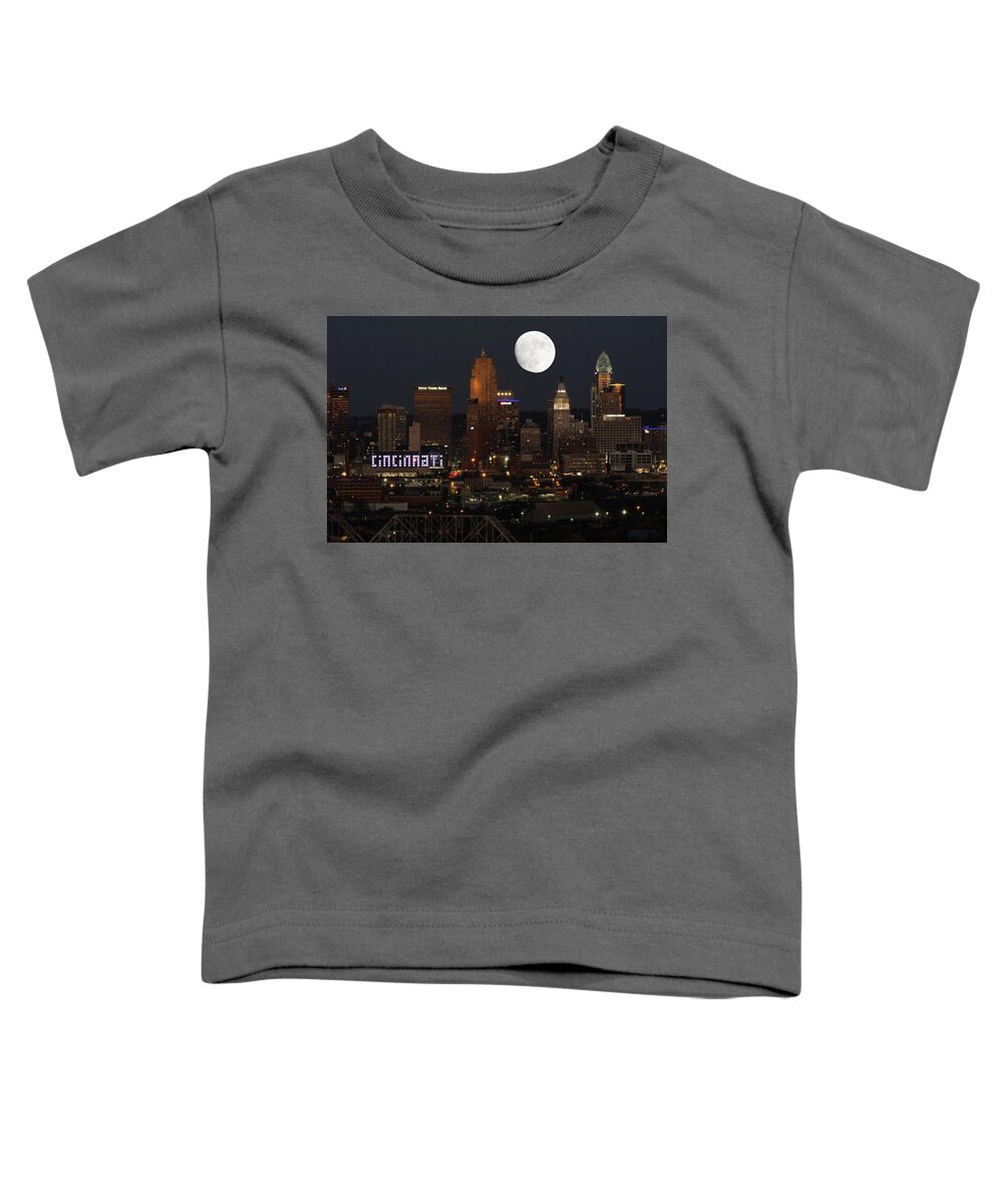 Super Moon Cincinnati 2016 Toddler T-Shirt featuring the photograph Super moon Cincinnati 2016 #3 by Randall Branham