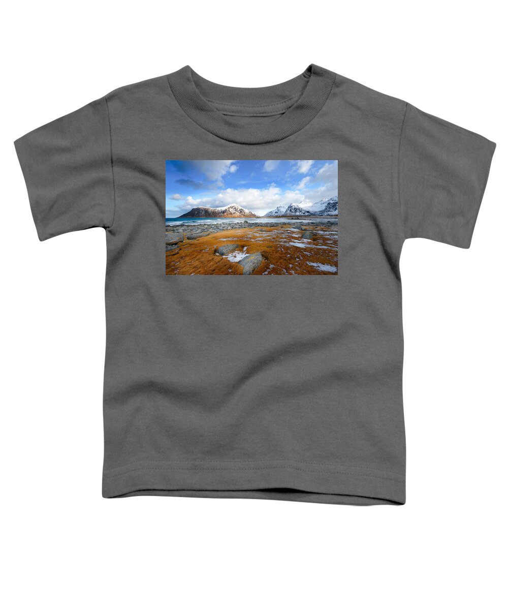 Lofoten Toddler T-Shirt featuring the photograph 32 Blues by Philippe Sainte-Laudy