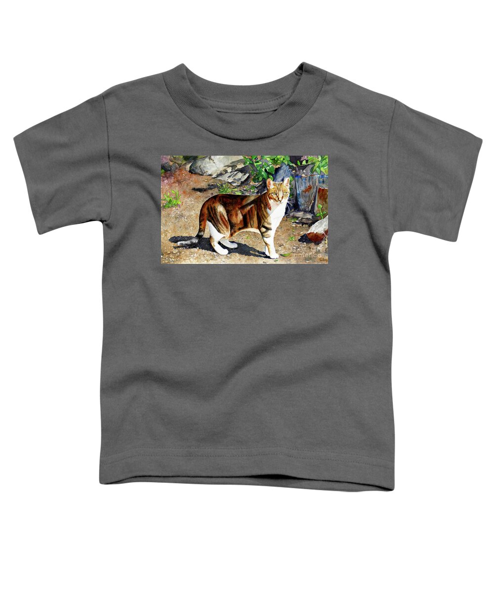 Cat Toddler T-Shirt featuring the painting #323 Horton's Cat #323 by William Lum