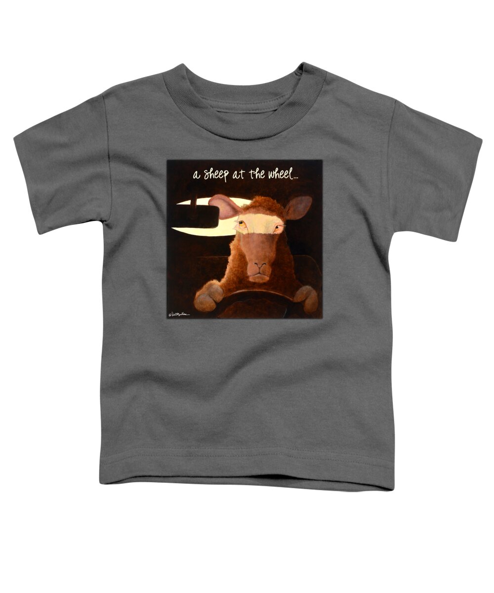 Will Bullas Toddler T-Shirt featuring the painting A Sheep At The Wheel... #4 by Will Bullas