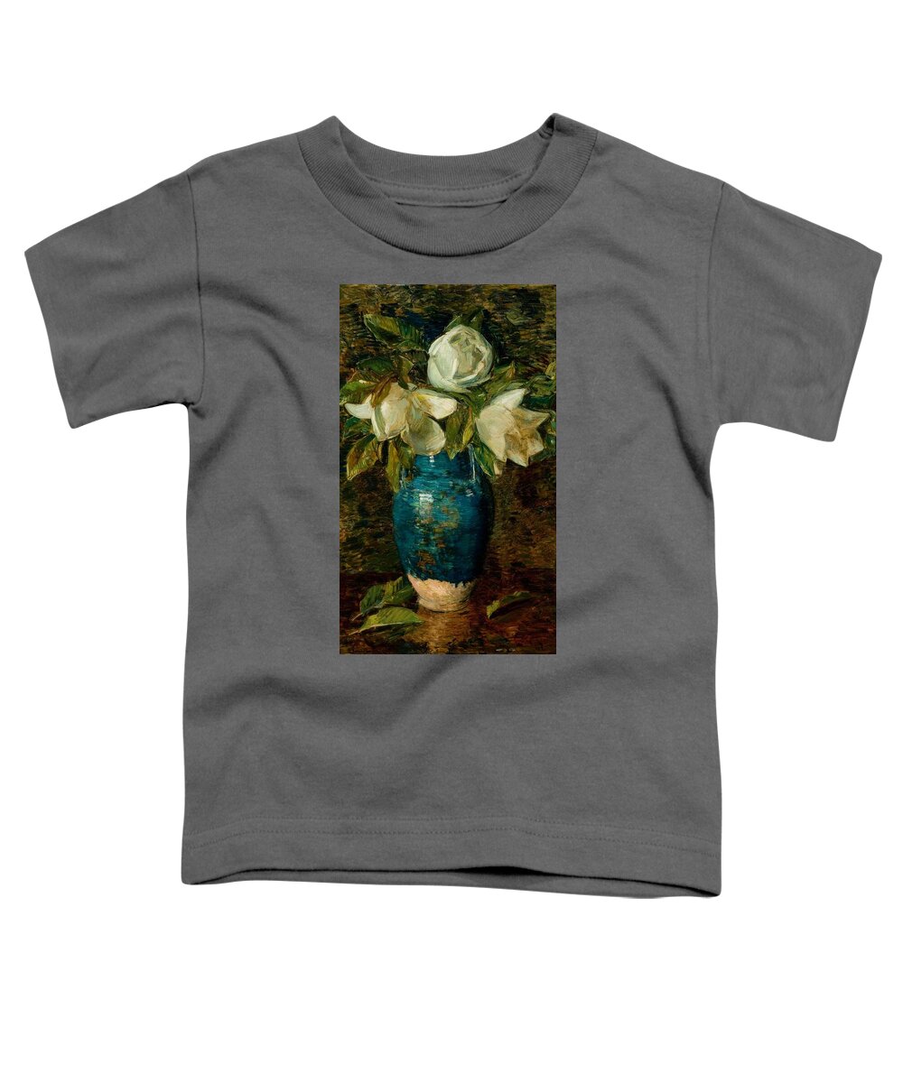 Giant Magnolias Toddler T-Shirt featuring the painting Giant Magnolias #4 by Childe Hassam