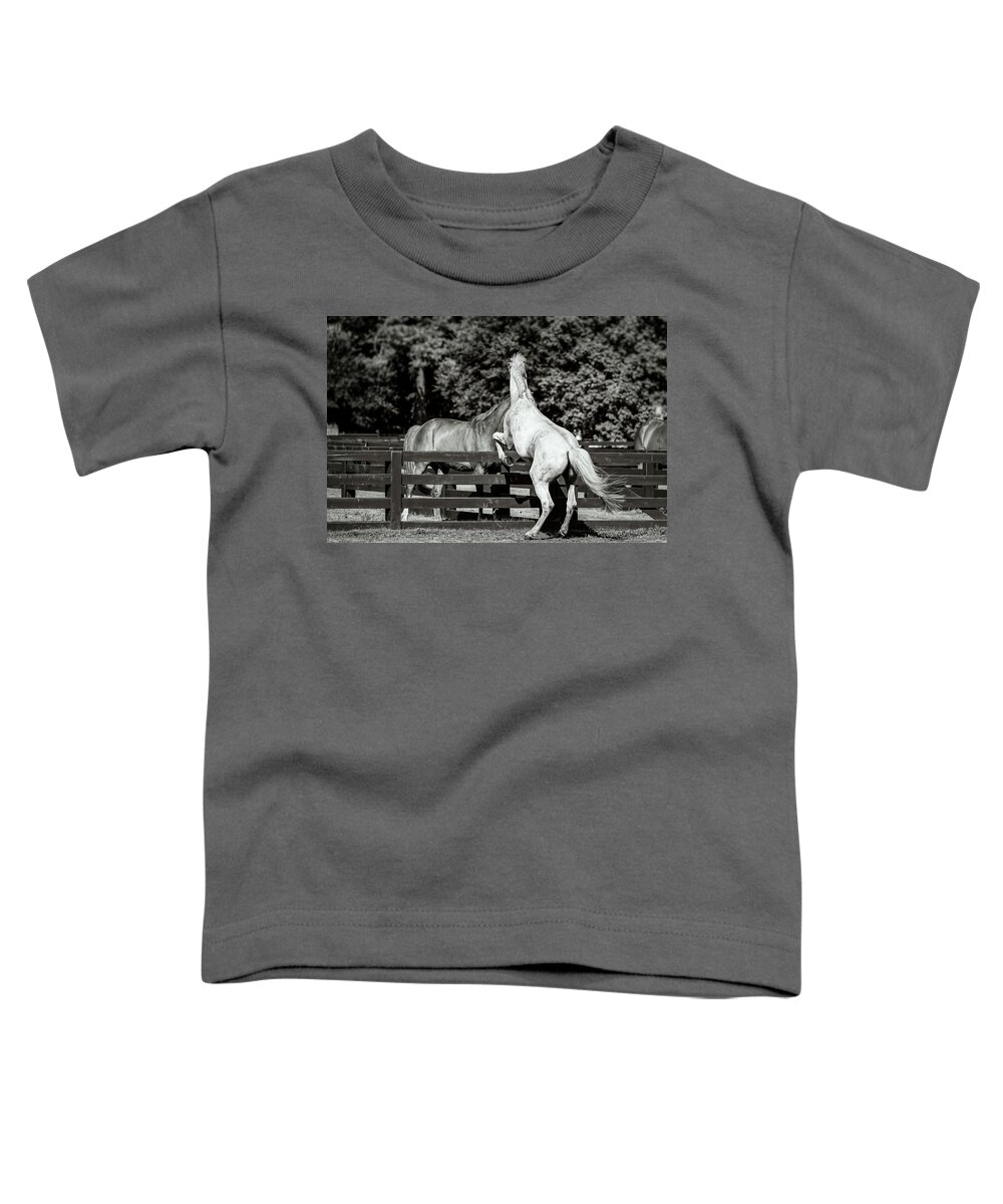 Animal Toddler T-Shirt featuring the photograph Horses in Hilton Head Island #4 by Peter Lakomy