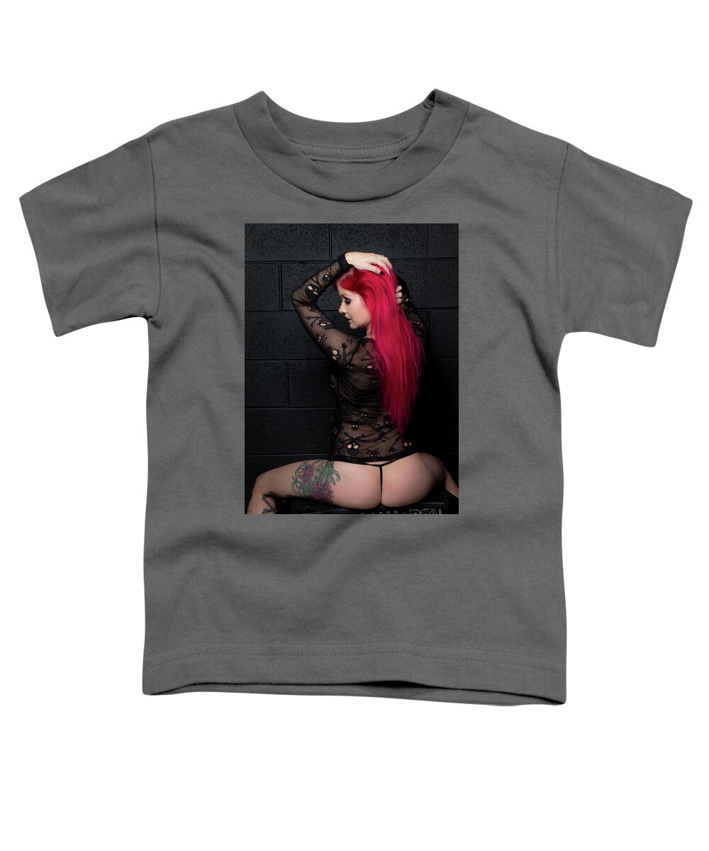Alt Toddler T-Shirt featuring the photograph Red Head Boudoir by La Bella Vita Boudoir