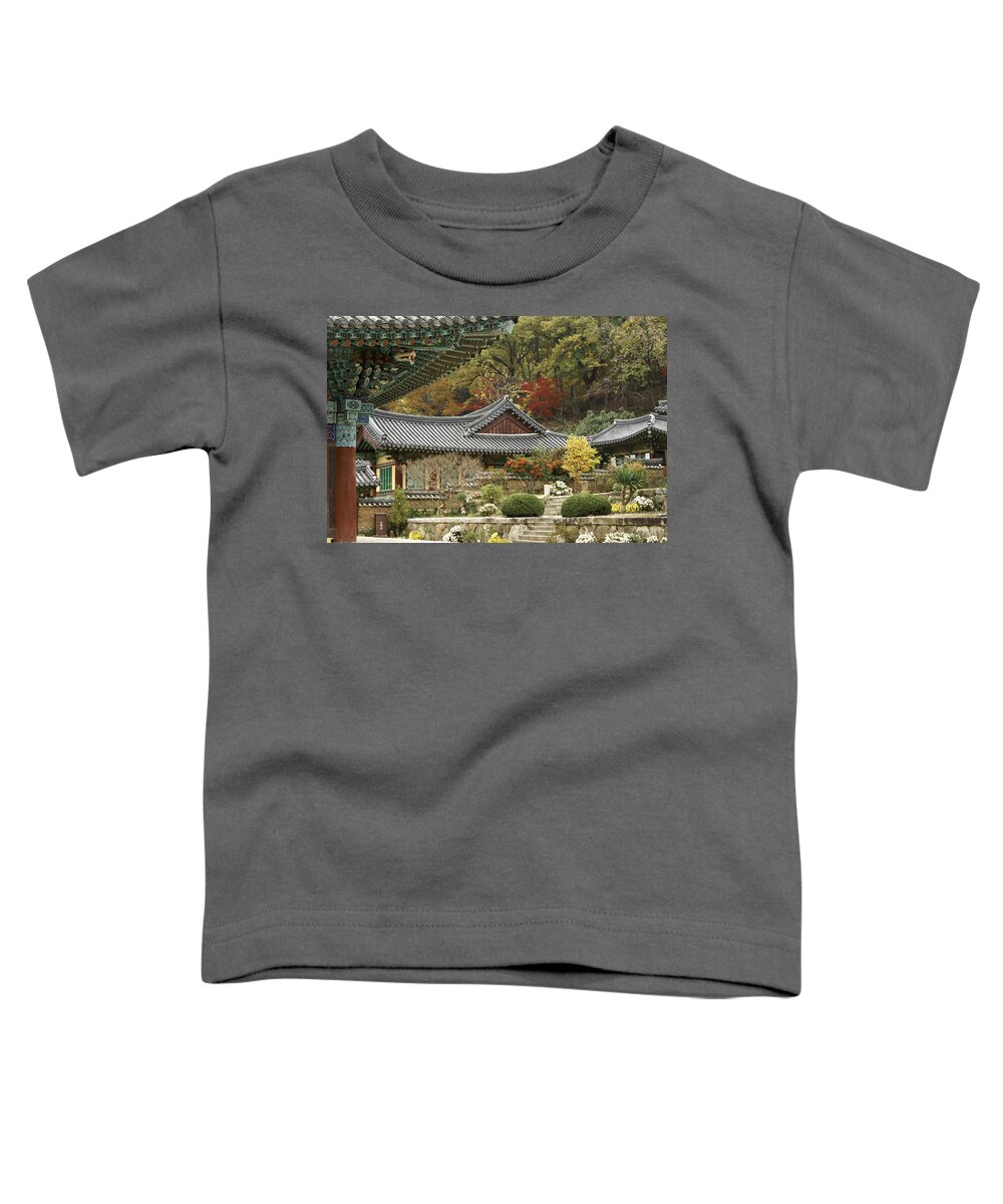 Korea Toddler T-Shirt featuring the photograph Seonamsa in Autumn #4 by Michele Burgess