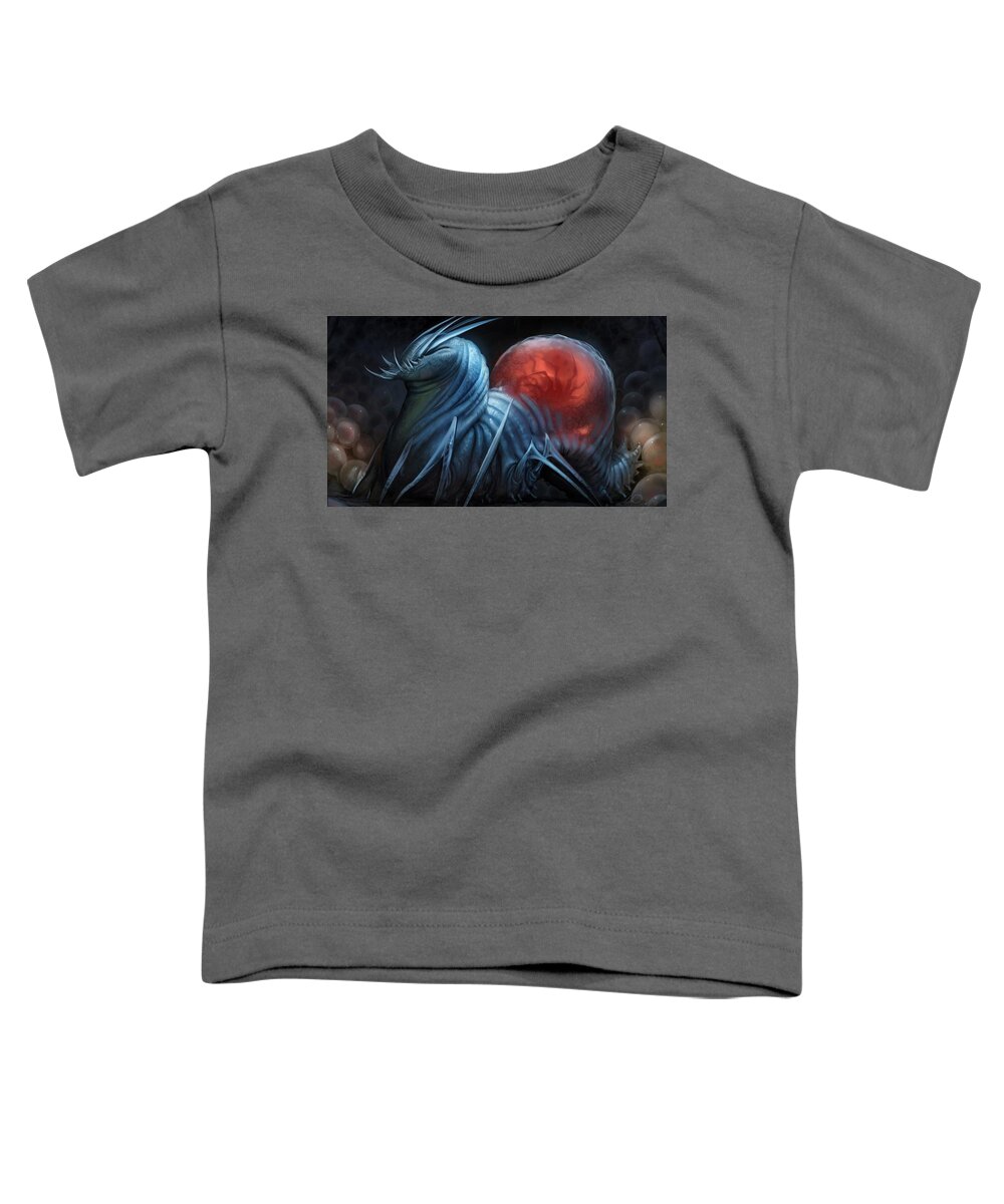 Creature Toddler T-Shirt featuring the digital art Creature #43 by Super Lovely