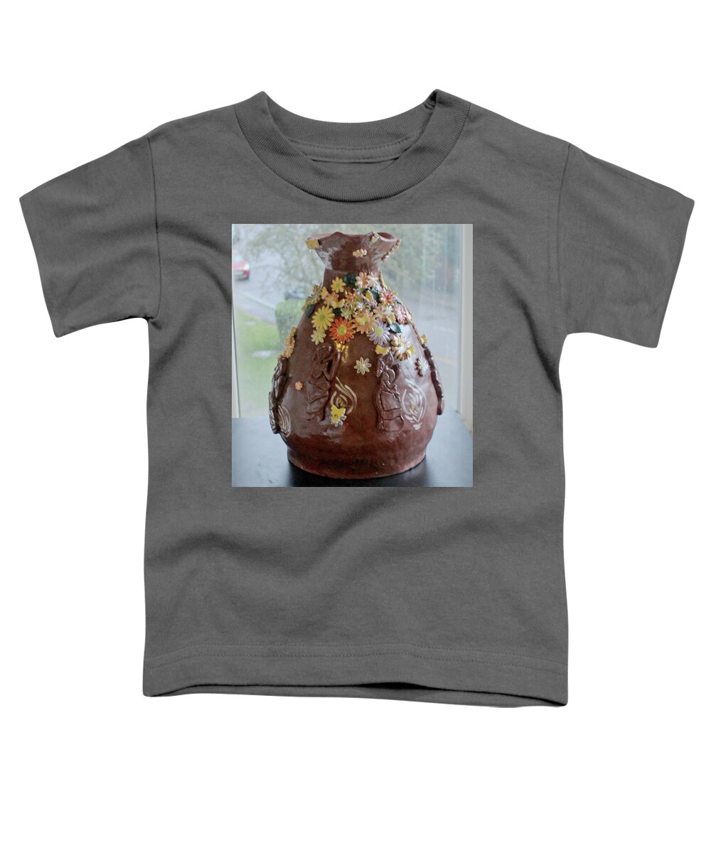 Jesus Toddler T-Shirt featuring the ceramic art Five Wise Virgins view one #5 by Gloria Ssali