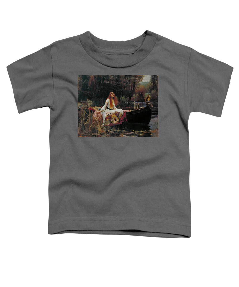 Lady Toddler T-Shirt featuring the painting The Lady of Shalot by John William Waterhouse