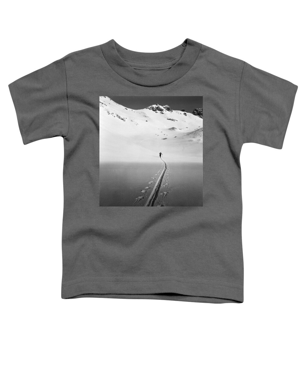 Lonely Toddler T-Shirt featuring the photograph Winter Landscape by German School