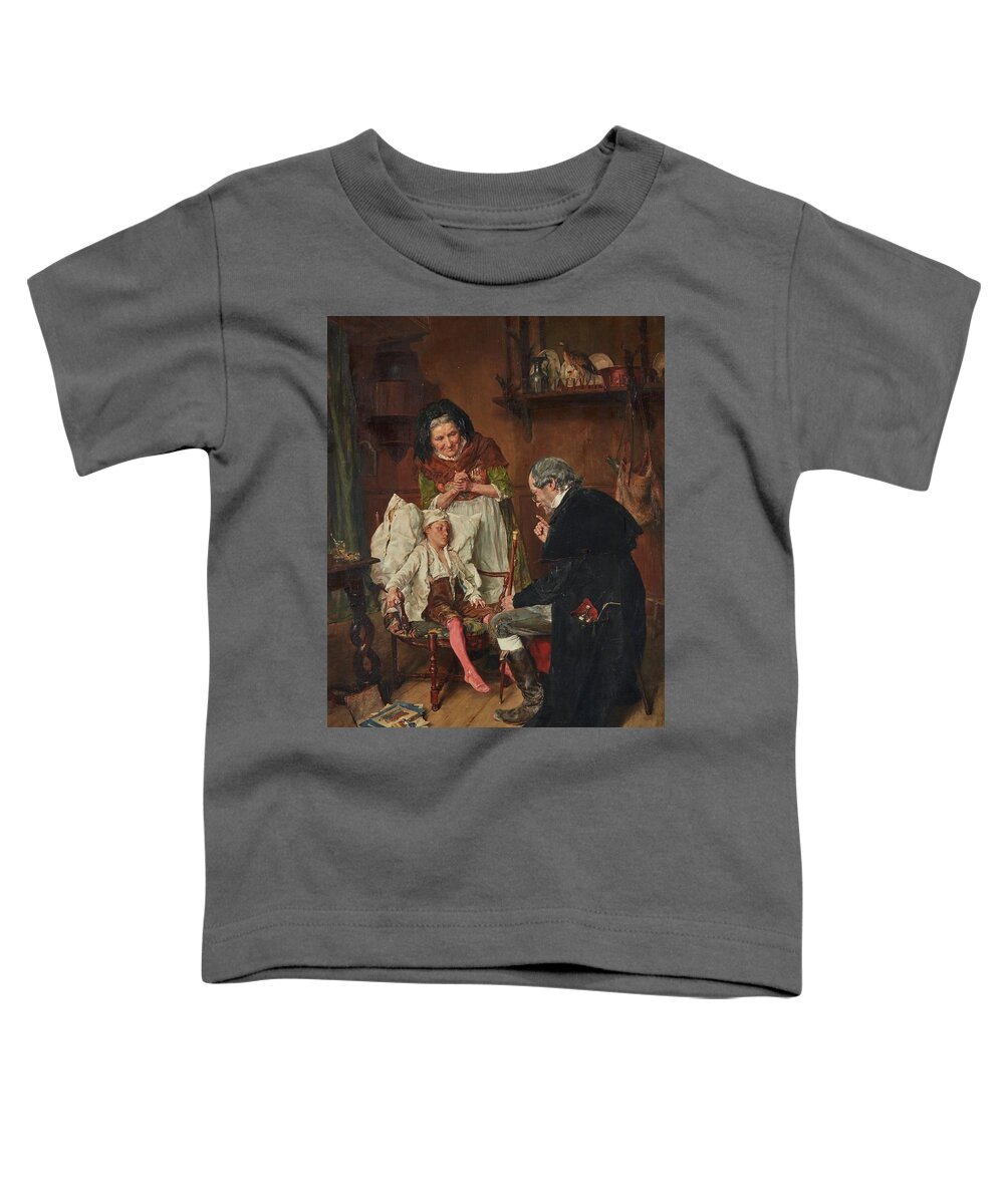 François-adolphe Grison 1845-1914 The Doctor Toddler T-Shirt featuring the painting The Doctor #6 by MotionAge Designs