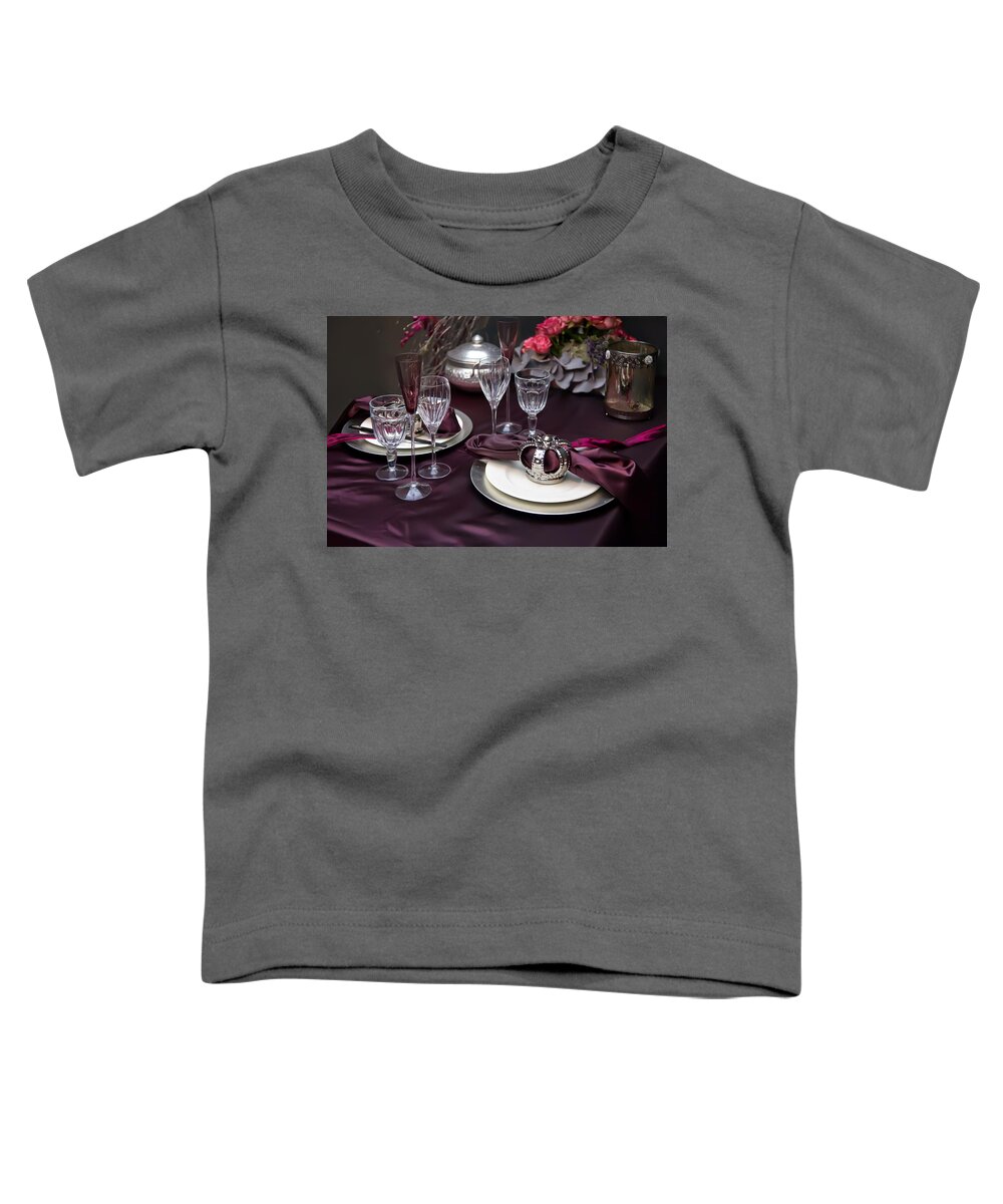 Christmas Toddler T-Shirt featuring the photograph Christmas table #8 by Ariadna De Raadt