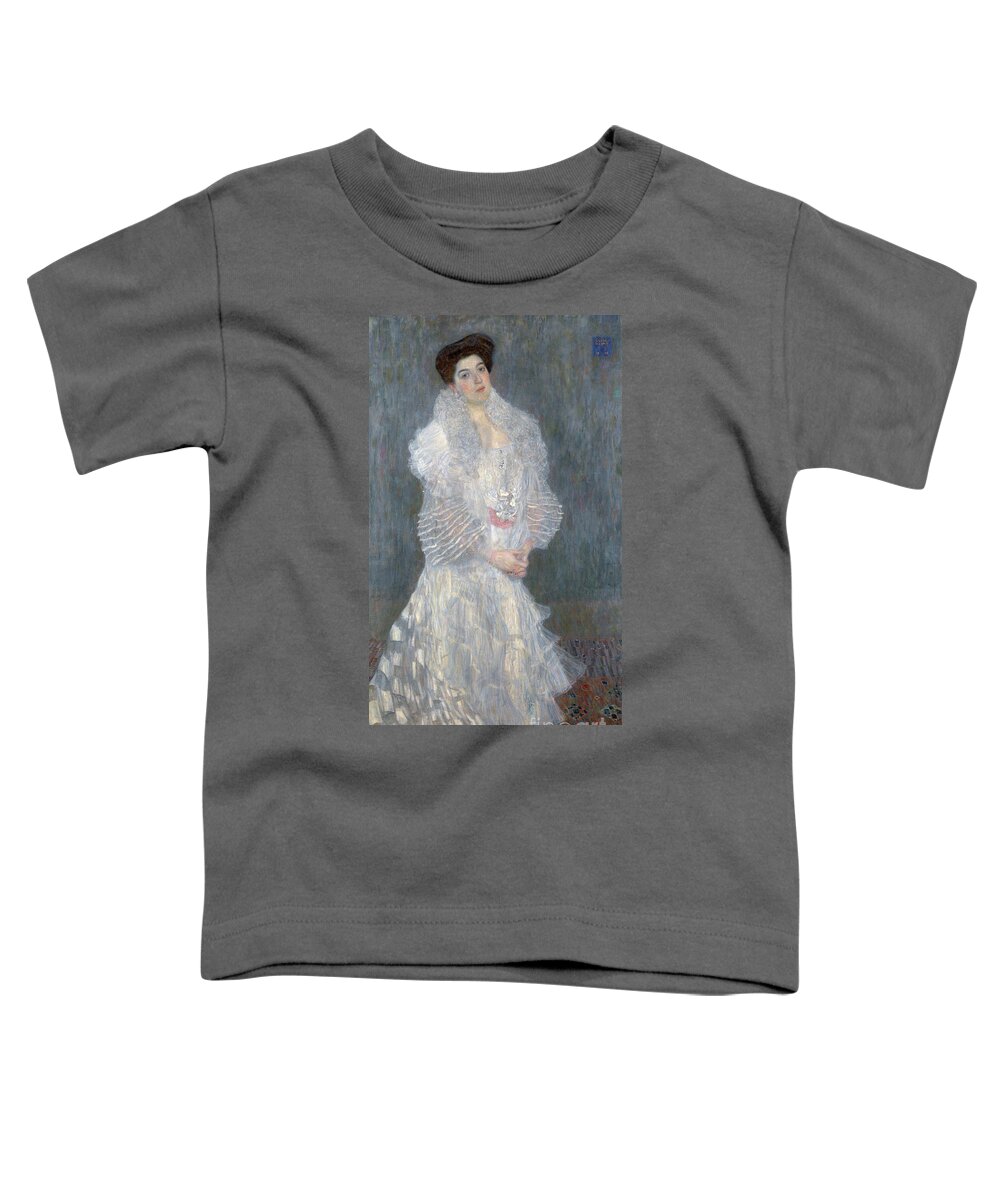 Hermine Gallia Toddler T-Shirt featuring the painting Portrait of Hermine Gallia by Klimt by Gustav Klimt