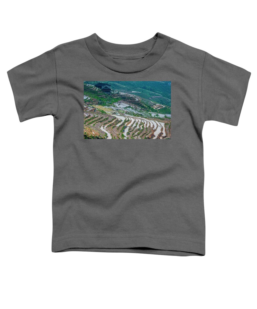 Terrace Toddler T-Shirt featuring the photograph Longji terraced fields scenery #94 by Carl Ning