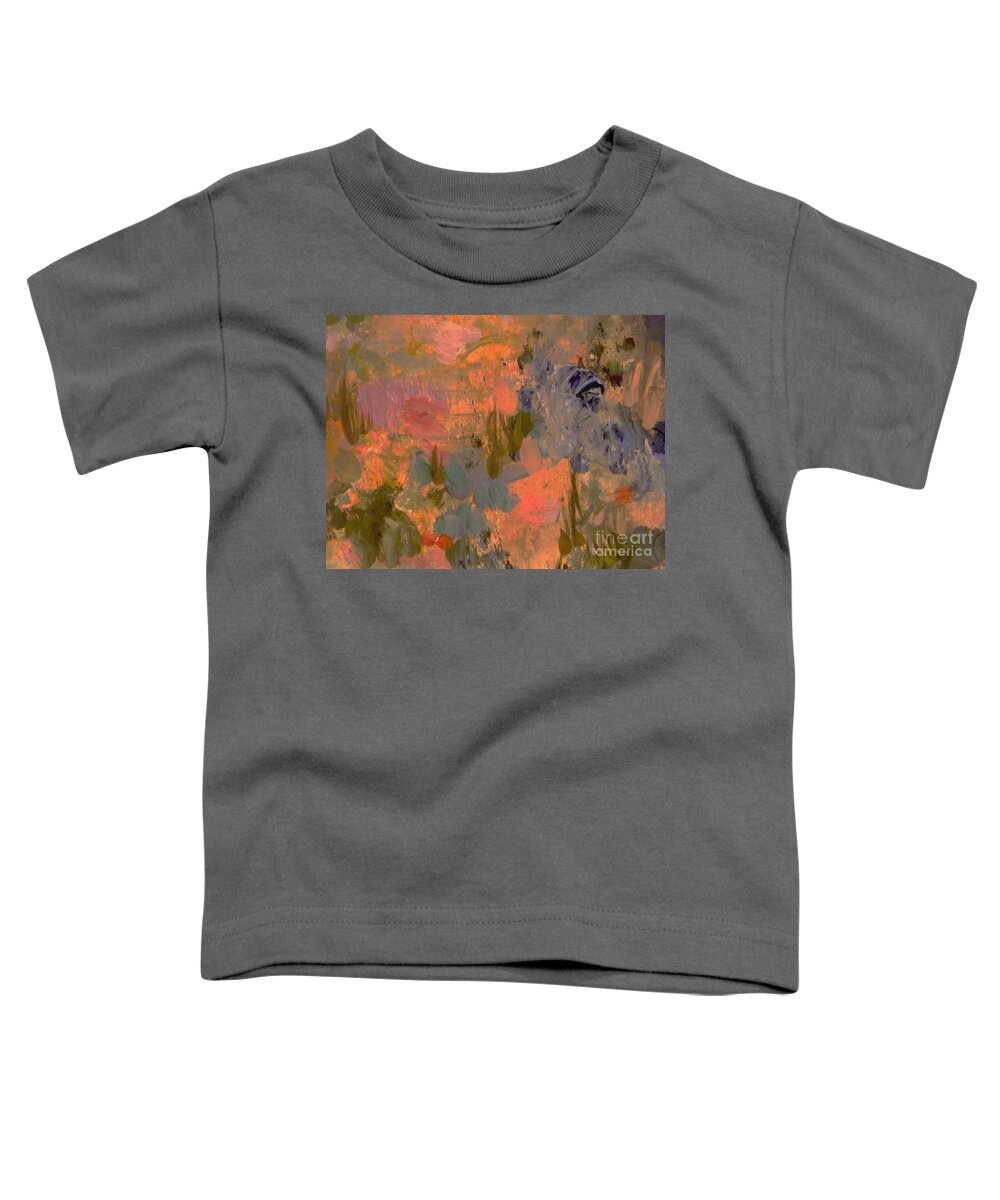 Abstract Painting In Gouache Toddler T-Shirt featuring the painting A Beautiful Day by Nancy Kane Chapman