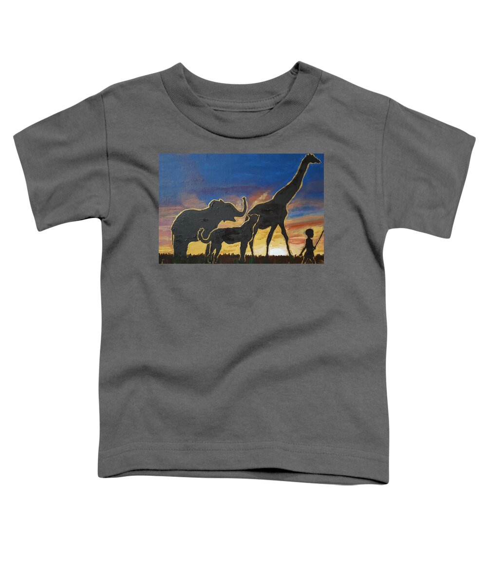 Bible Toddler T-Shirt featuring the painting A Child Will Lead Them - 1 by Rachel Natalie Rawlins