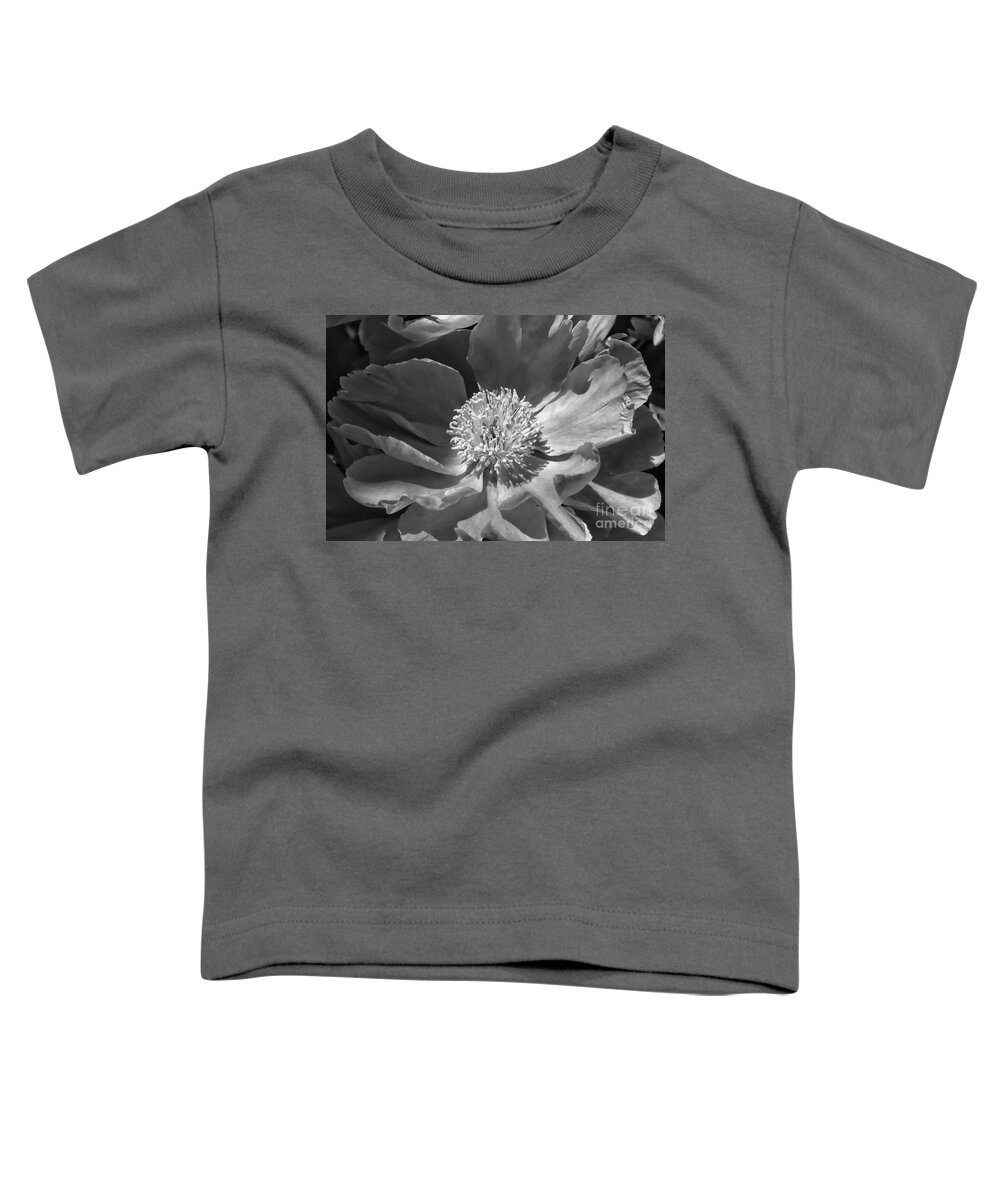  Black & White Toddler T-Shirt featuring the photograph A Flower Of The Heart by Marcia Lee Jones