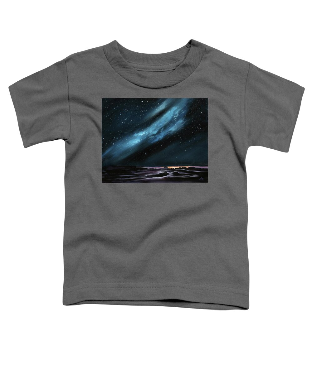 Nocturne Toddler T-Shirt featuring the painting A Glow in the Dark by Sandi Snead