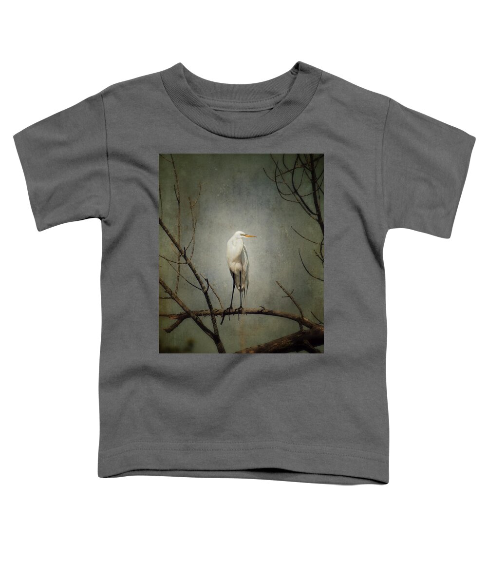 Great Egret Toddler T-Shirt featuring the photograph A Great Egret by Al Mueller