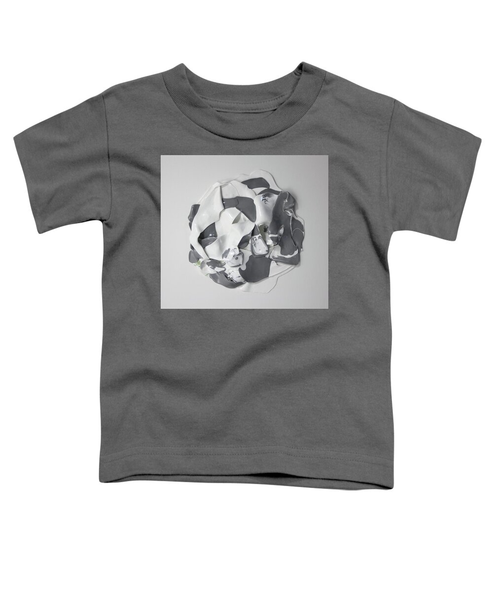 Grey Toddler T-Shirt featuring the painting A Grey Area by Madeleine Arnett